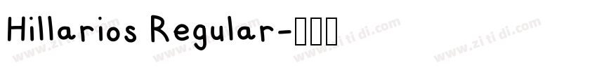 Hillarios Regular字体转换